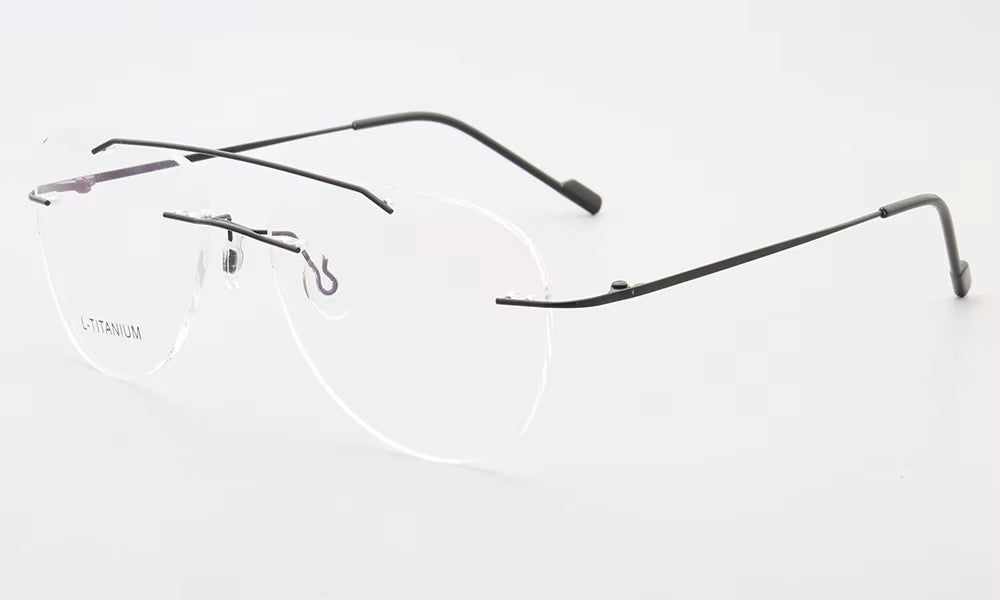 Jacob | Mens Aviator Rimless Glasses Frames