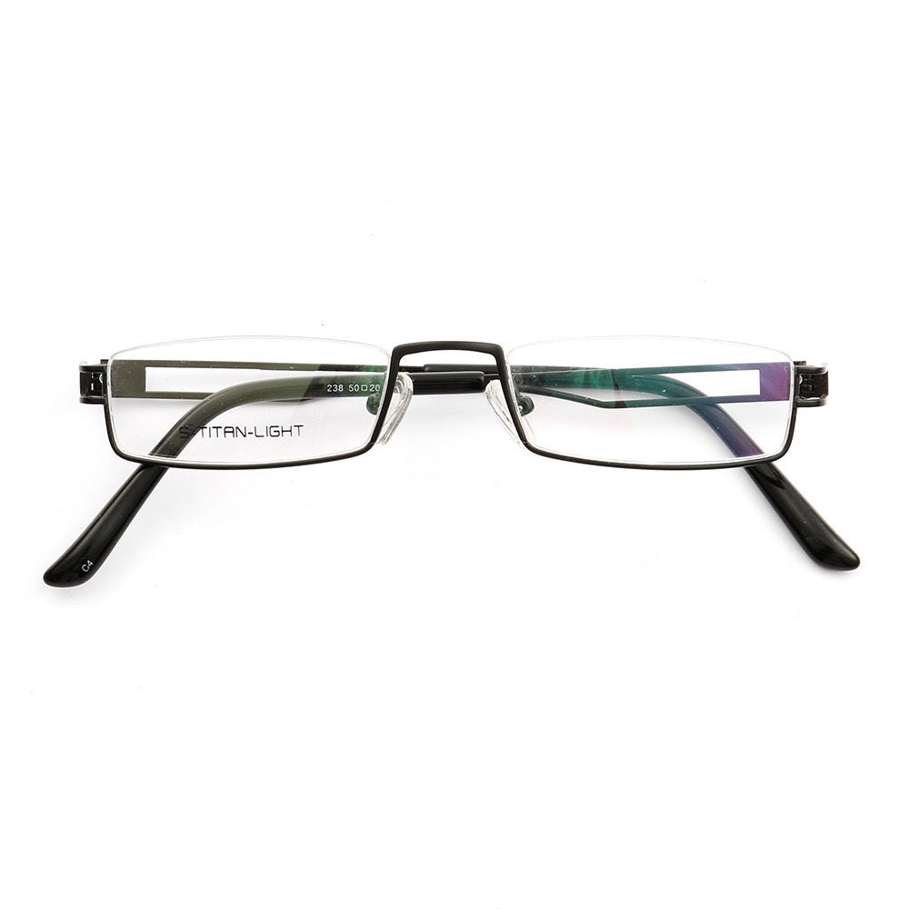 Kelcey | Rectangle Half Rim Metal Glasses Frames