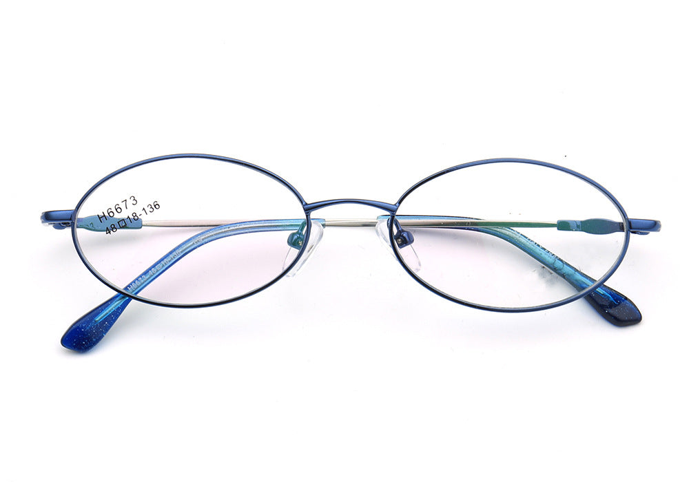 blue oval glasses frames for women