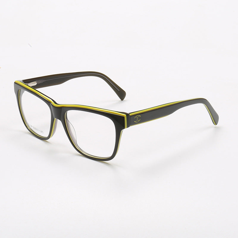 Mens Square Olive Glasses Frames 