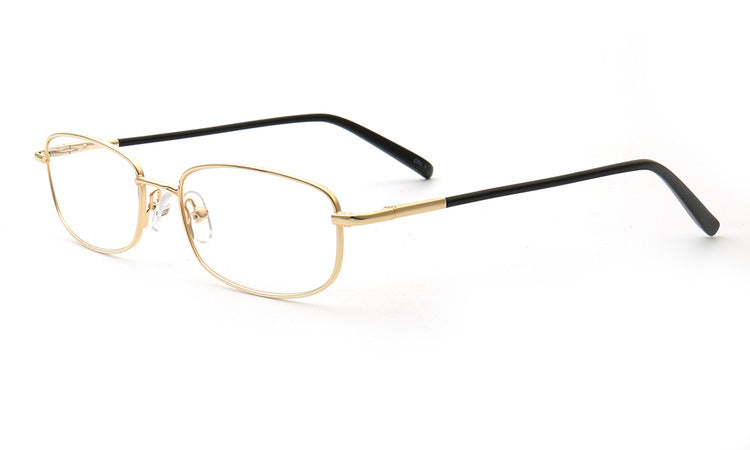 gold reading glasses metal 