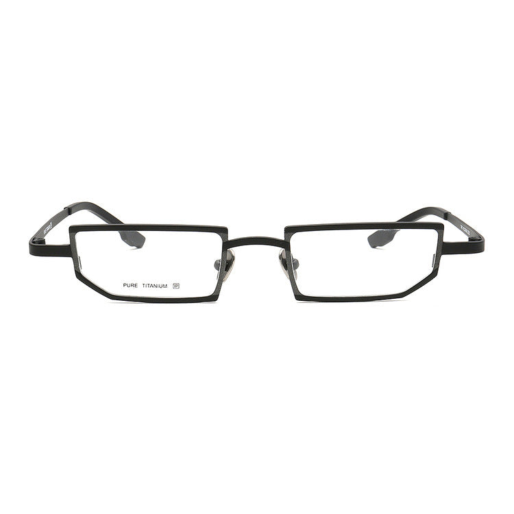 geometric titanium glasses frames black