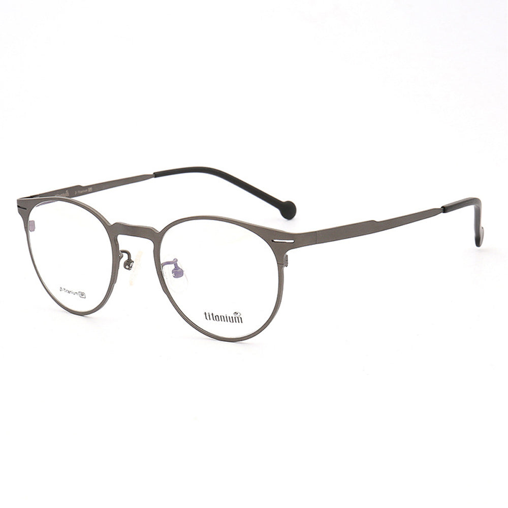 Grey titanium eyeglasses frames