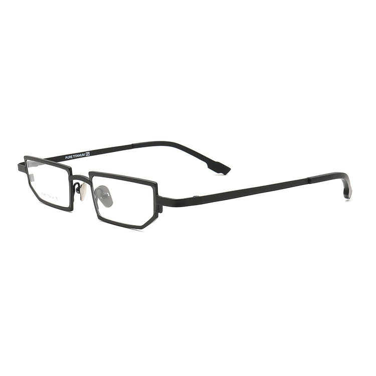 black titanium eyewear frames square for men