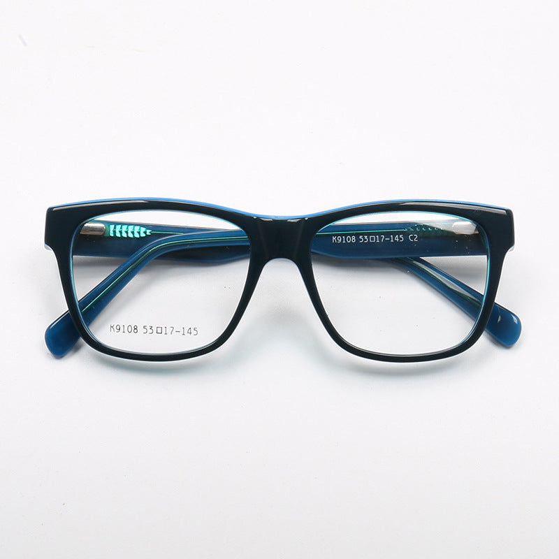 Mens Square Blue Eyeglasses Frames 