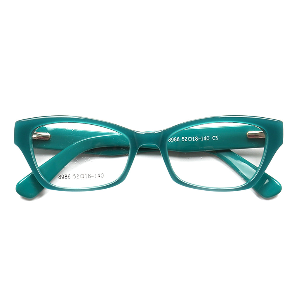 Green cat eye Retro eyeglasses frames