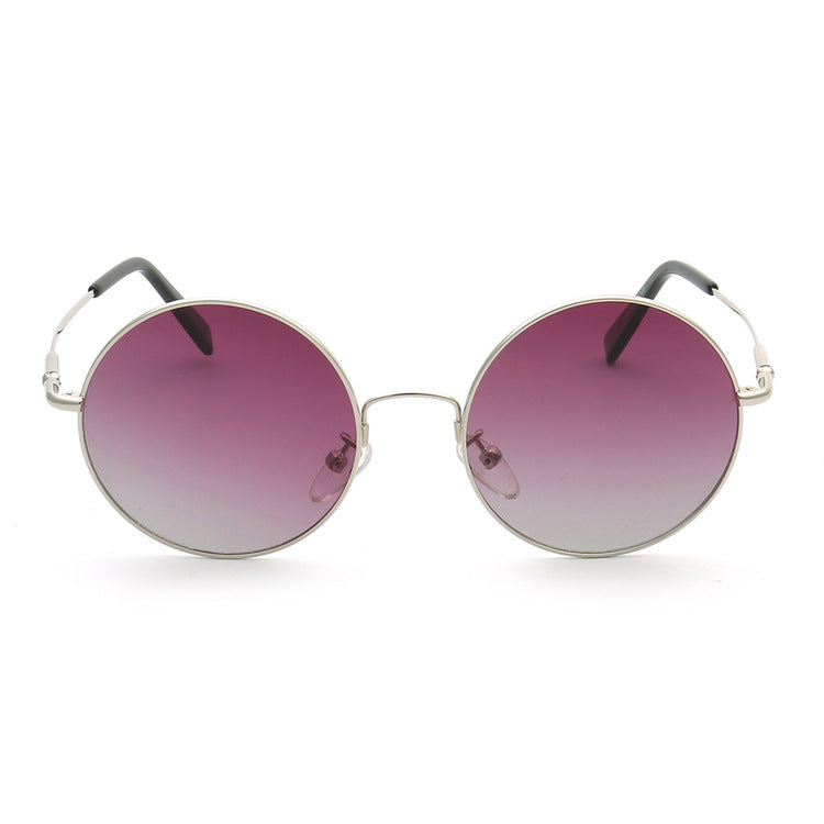 purple round sunglasses uv400 polarized