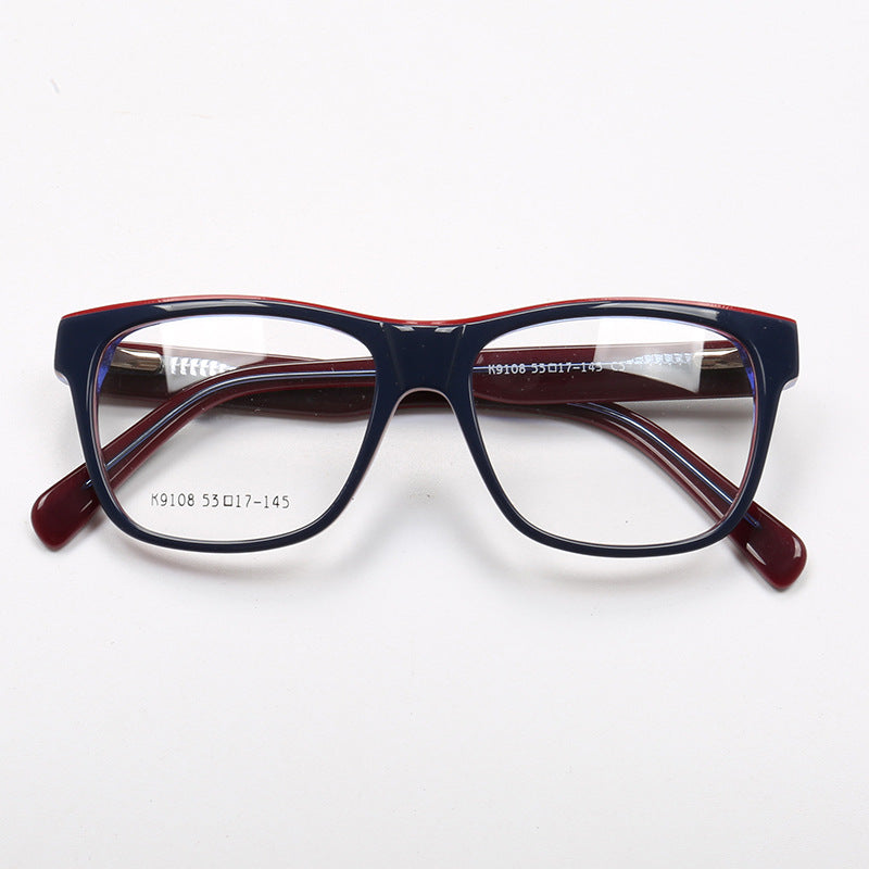 Mens Square Red Eyeglasses Frames 