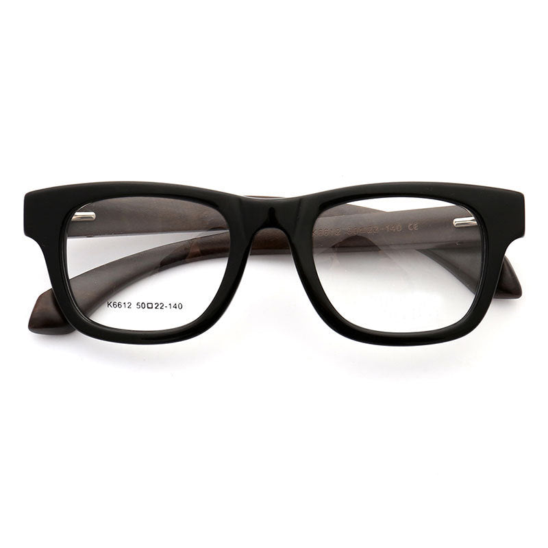 classic black wood eyeglass frames