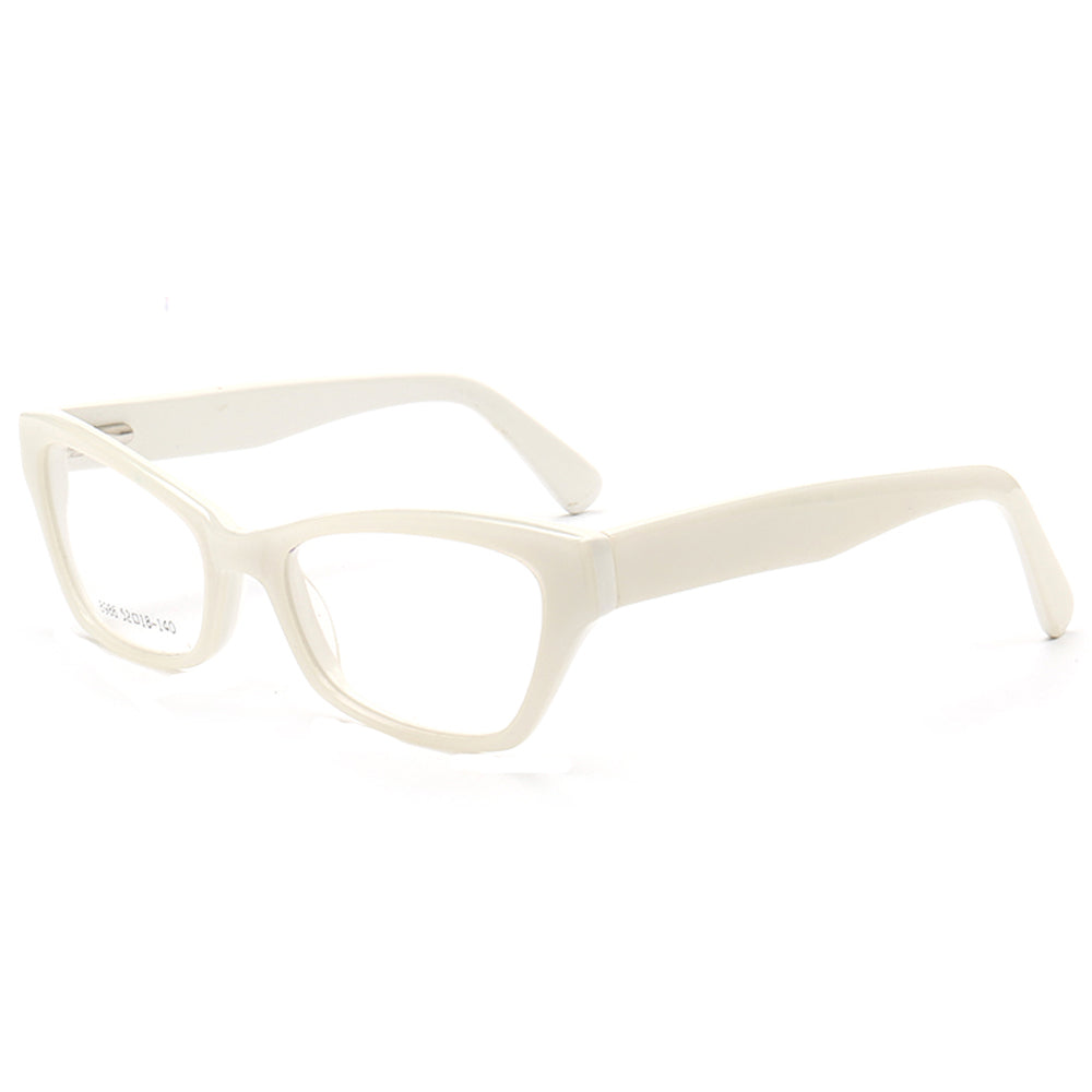 White eyeglasses frames cat eye design