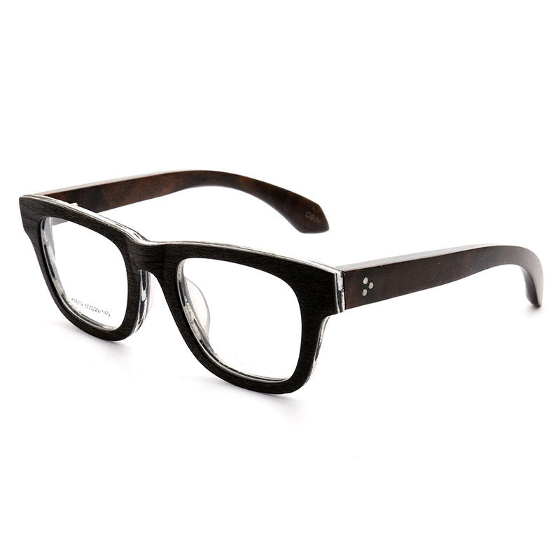 women vintage wooden glasses frames