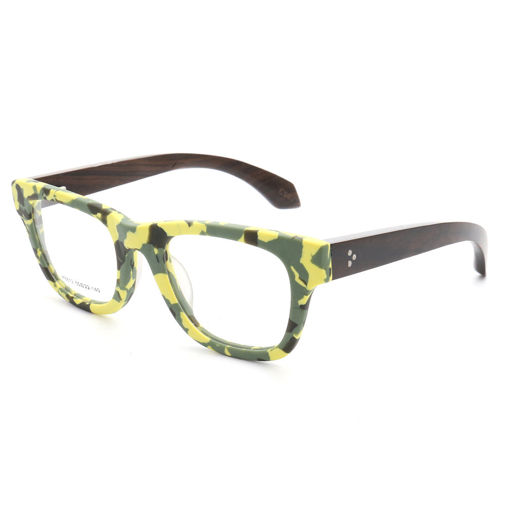 camo wood eyeglass frames for men