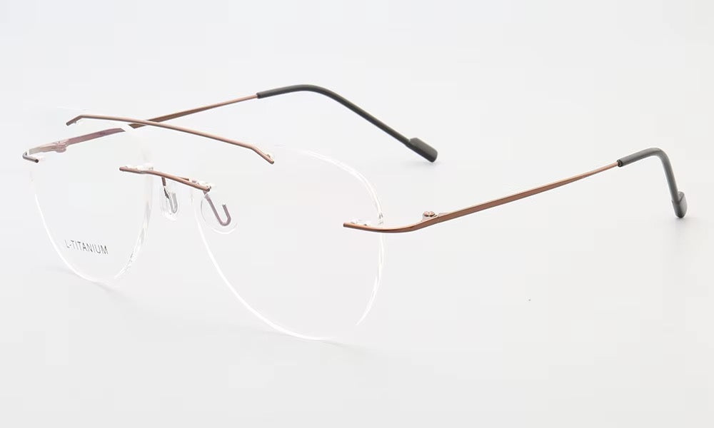 Jacob | Mens Aviator Rimless Glasses Frames