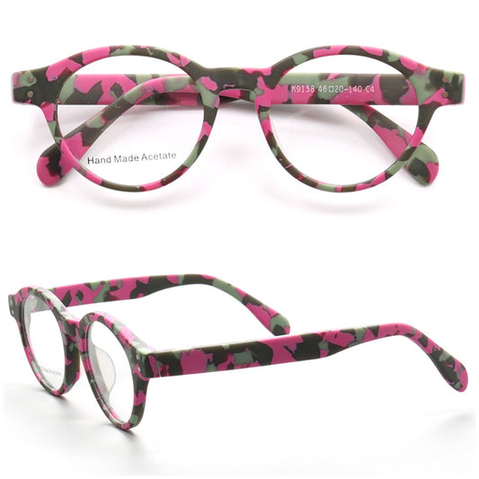 Benedict | Fashionable Camo Eyeglasses Frames For Men | Modern Women Round Spectacles Camouflage