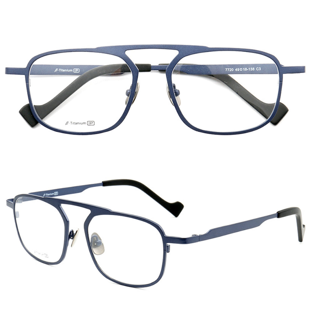 Nash | 80s Men Square Titanium Glasses Frames