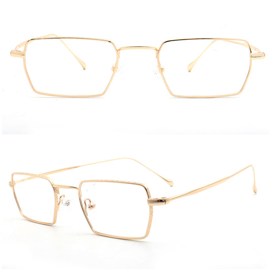 mens gold square eyeglass frames