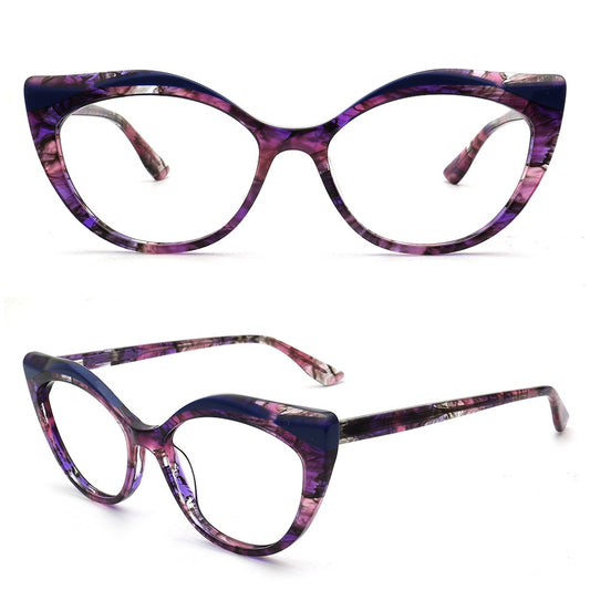 purple cat eye glasses frames for women