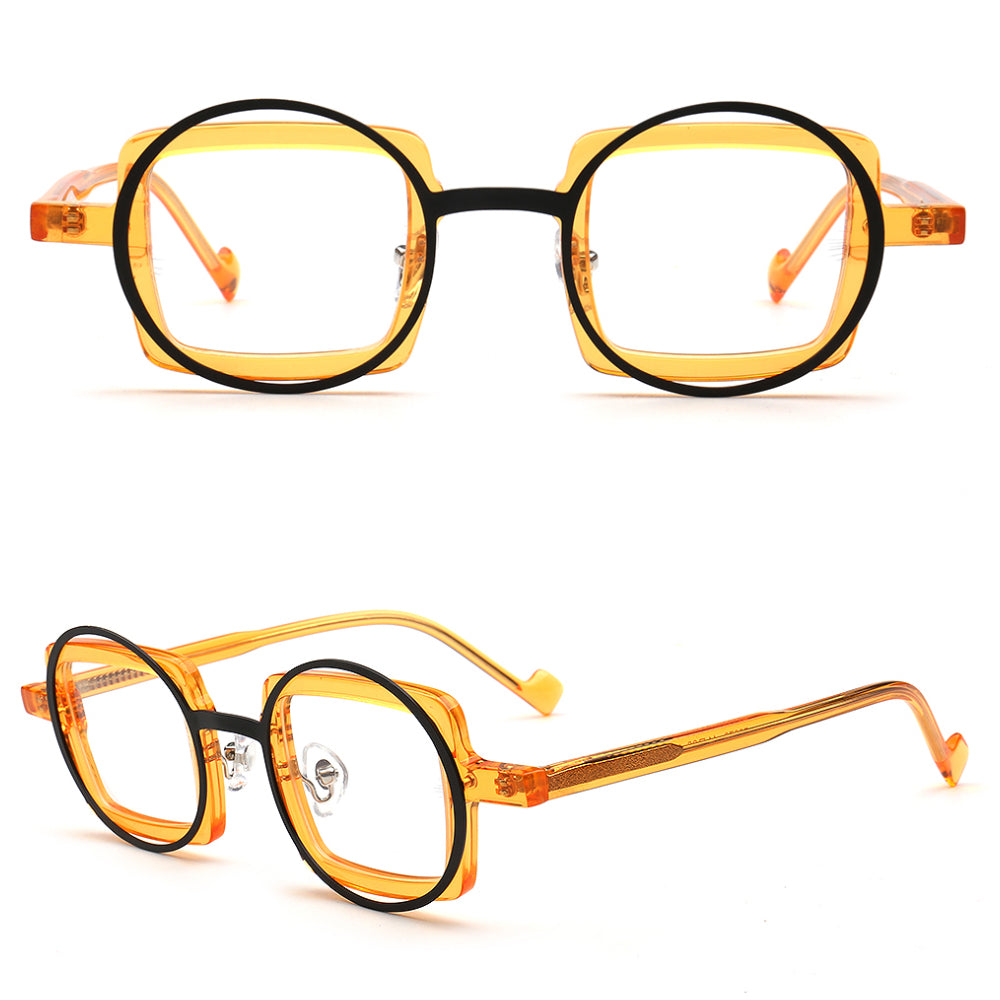 Billie | Funky Geometric Mismatch Glasses Frames