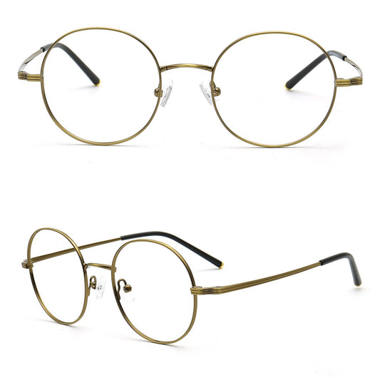  round nerd eyeglasses frames metal