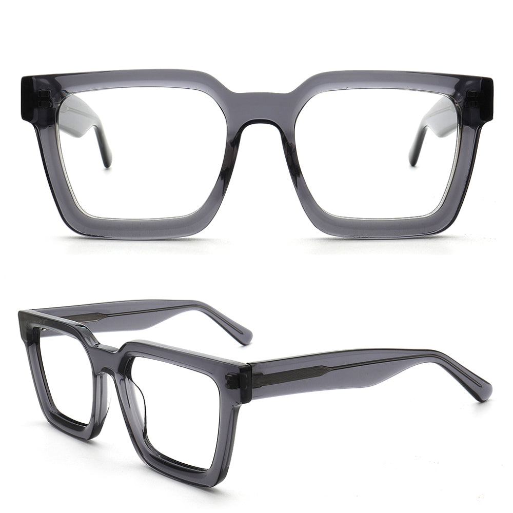 grey square eyeglasses frames for men