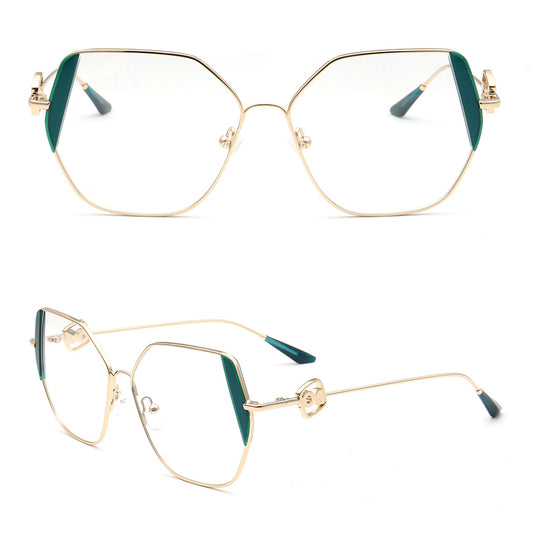 Harriet | Womens Geometric Metal Gold Glasses Frames