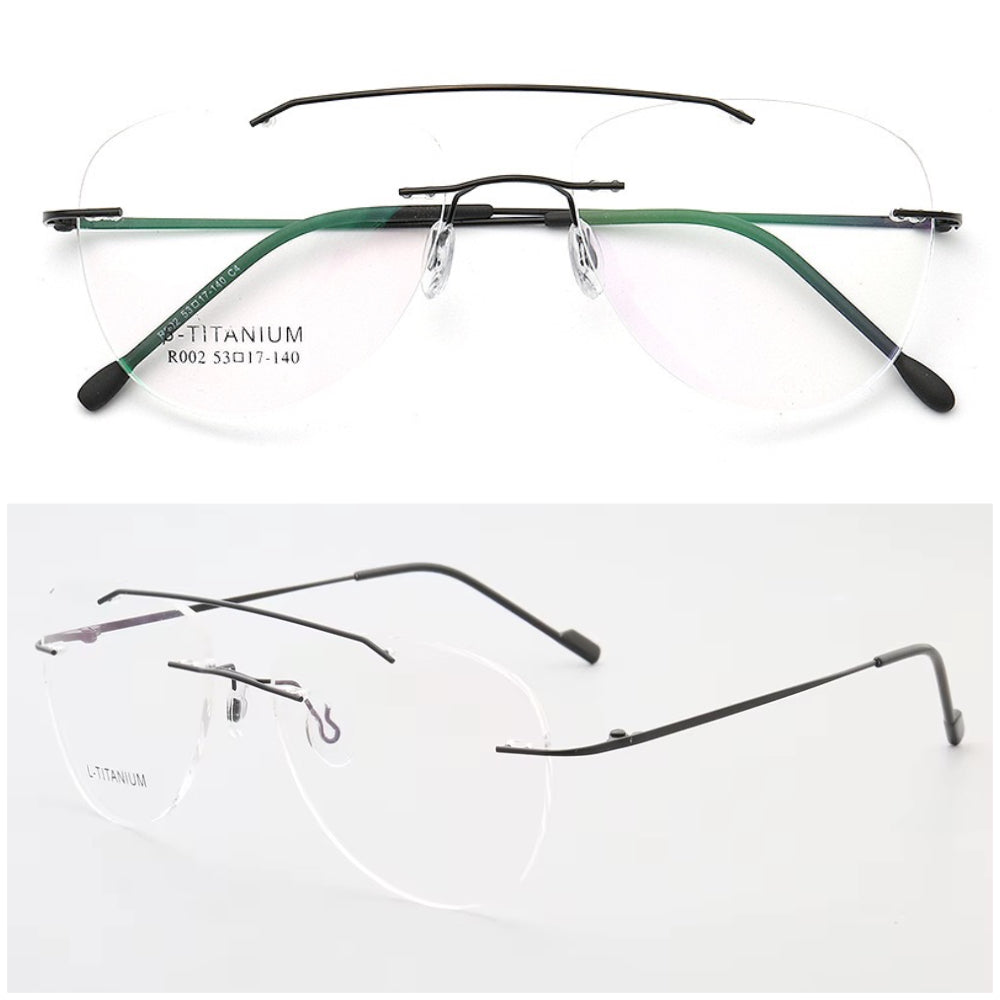 Jacob | Mens Aviator Rimless Glasses Frames