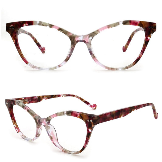 red cat eye glasses frames for women