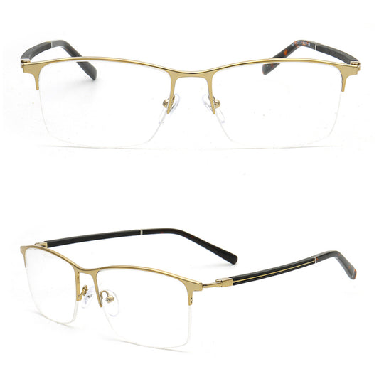 Harden | Rectangle Half Rim Metal Glasses Frames for men