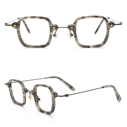 Marble | Modern Acetate & Metal Eyeglass Frames |  Square Patterned Tortoise Optical Glasses Frames