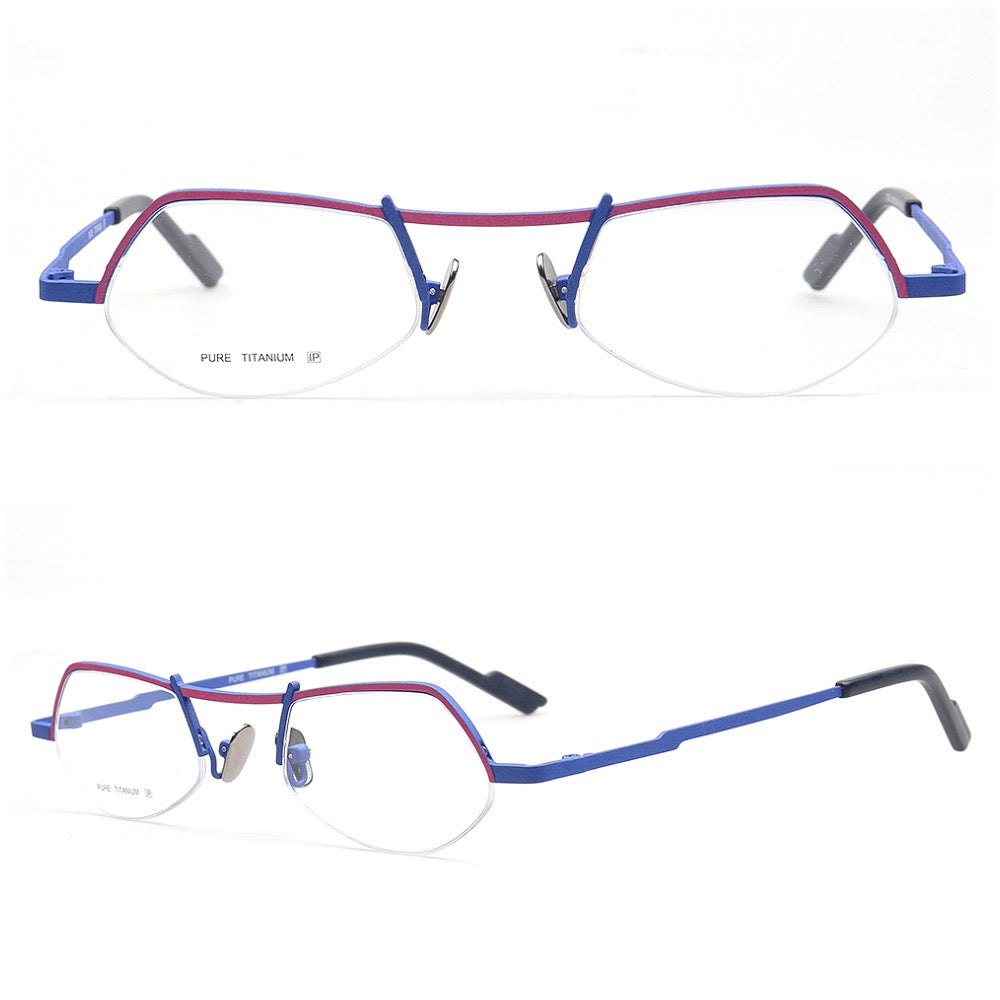 half rim titanium glasses frames