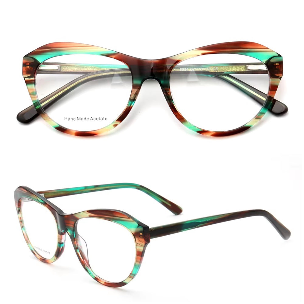 stripped cat eye womens glasses frames