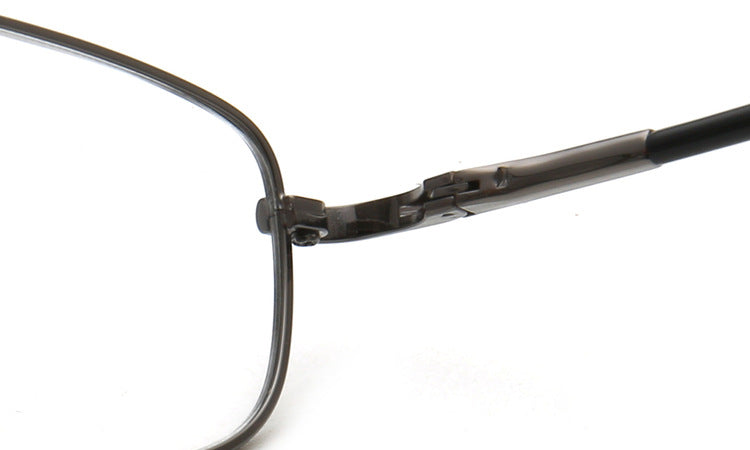 hinges of gunmetal reading glasses