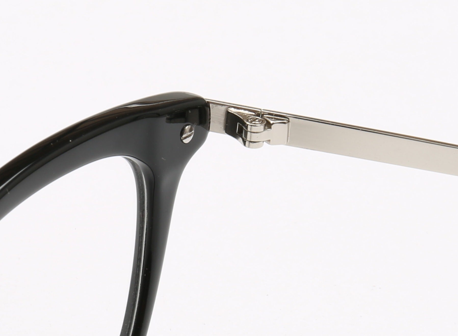 hinges of black cat eye glasses frames