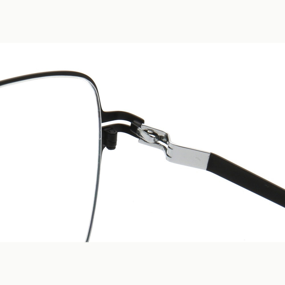 hinges of mens stainless steel square glasses frames 