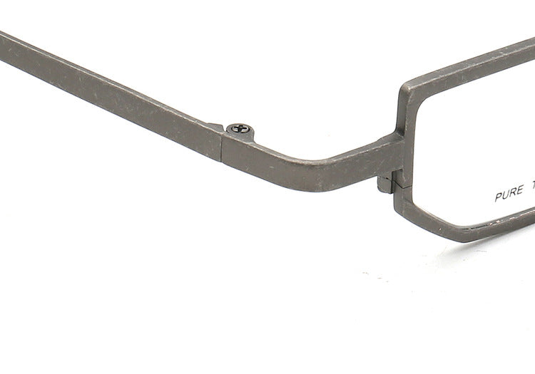 temple of grey titanium glasses frames