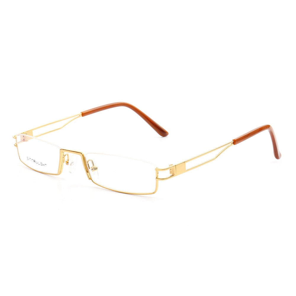 Kelcey | Rectangle Half Rim Metal Glasses Frames