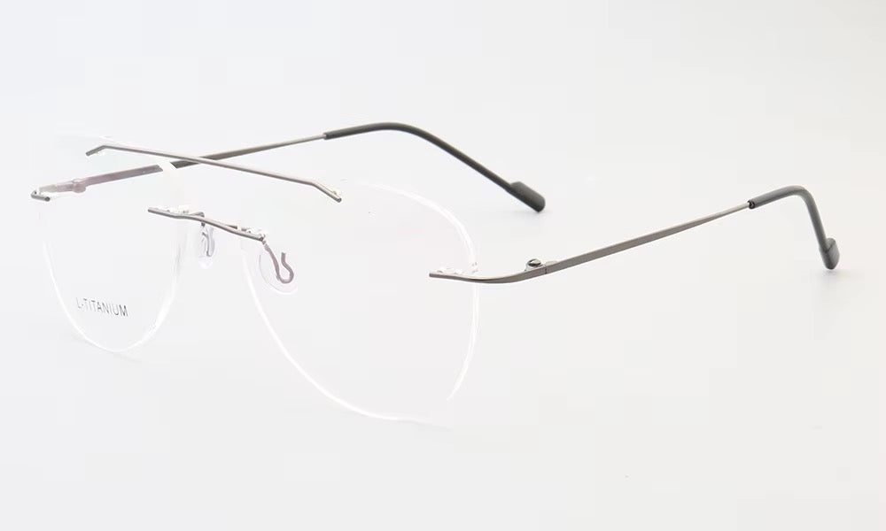 Jacob | Mens Aviator Rimless Glasses Frames