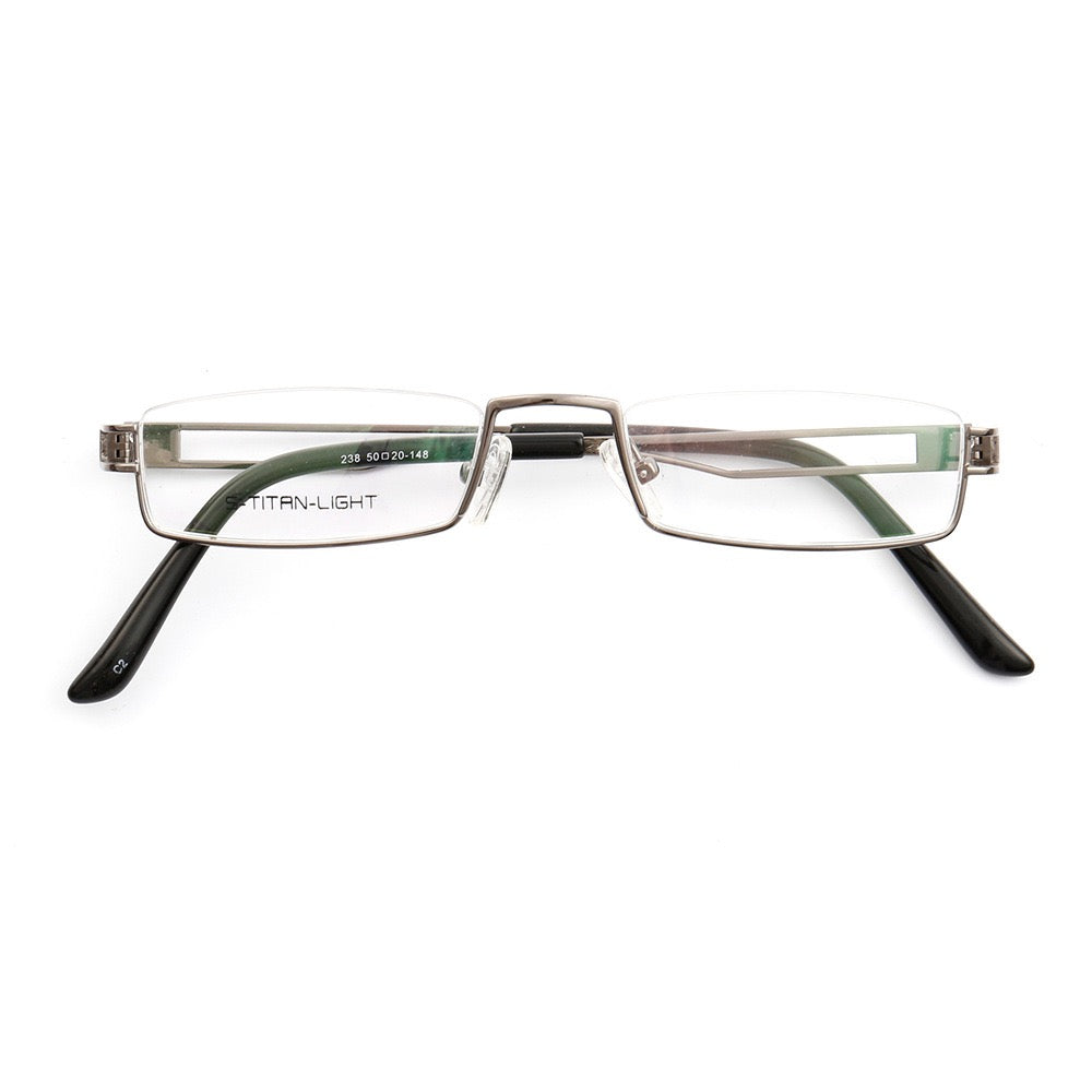 Kelcey | Rectangle Half Rim Metal Glasses Frames