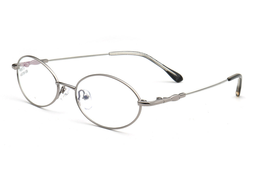 oval silver spectacles for women