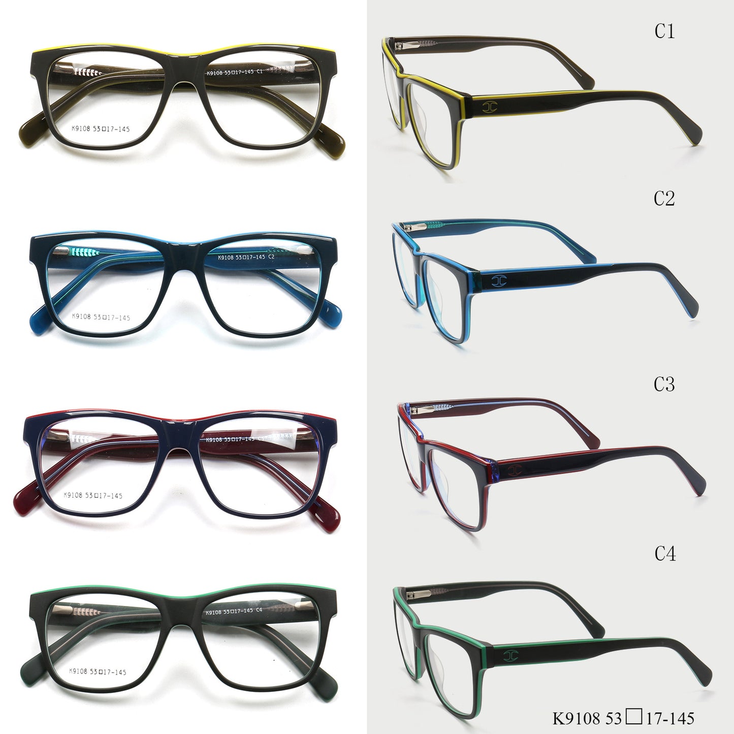 Classic Mens Acetate Eyeglasses Frames