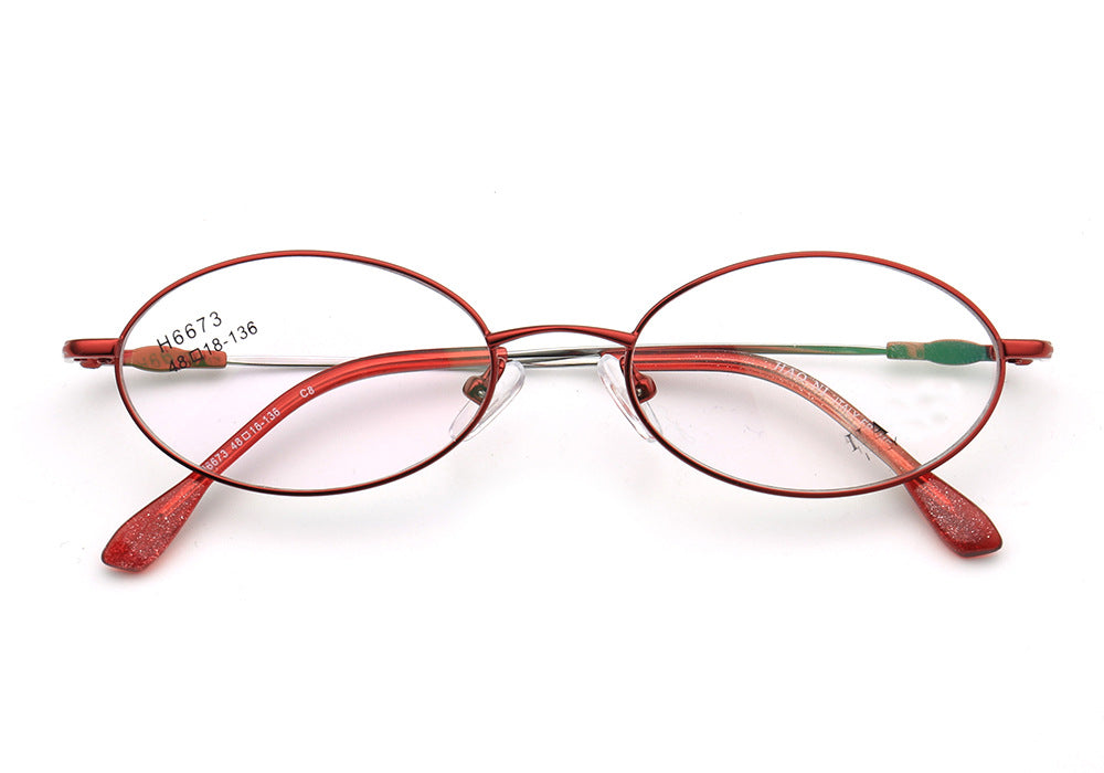 oval womens glasses frames red