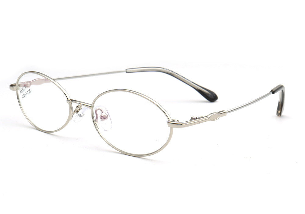 silver oval glasses frames for women