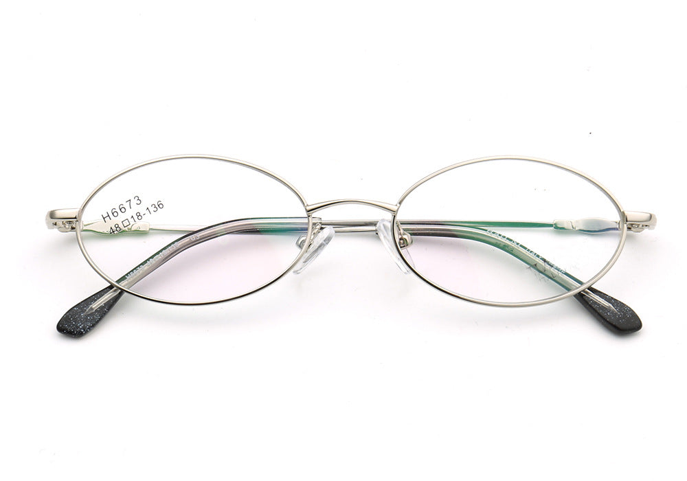 gunmetal eyeglasses frames oval