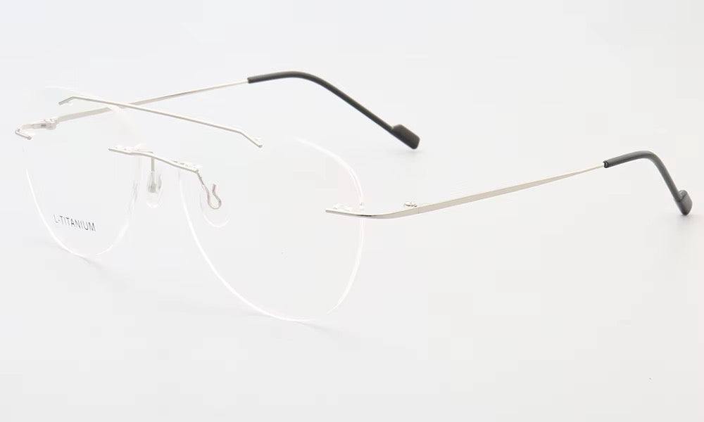 Jacob | Mens Aviator Rimless Glasses Frames