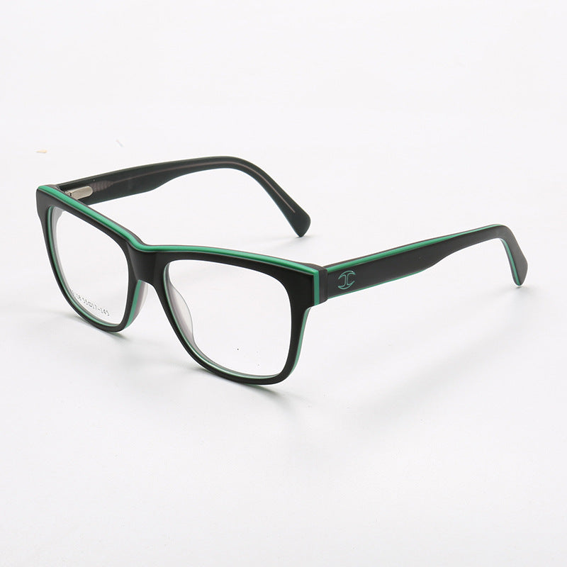 Mens Square Green Eyeglasses Frames 