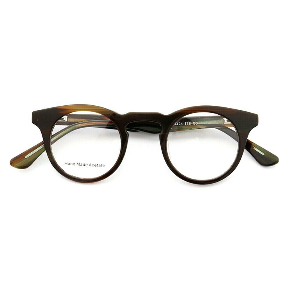 Brown retro round glasses