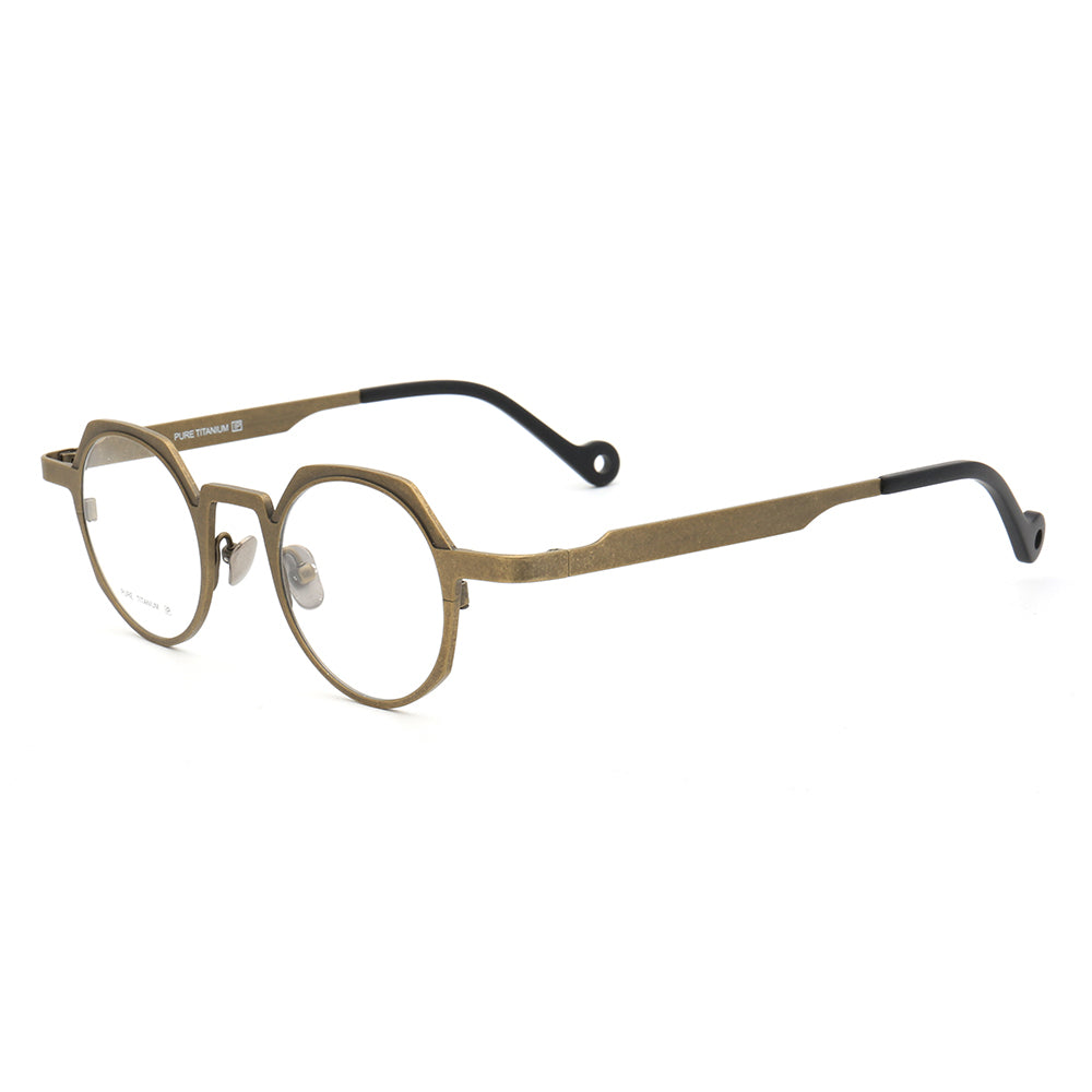 Bronze full rim titanium eyeglass frames