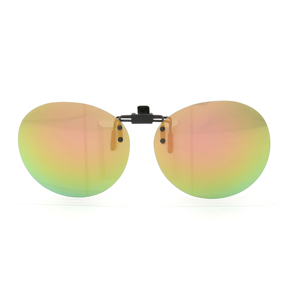 Fire colored clip on sunglasses