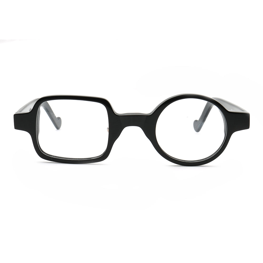 Front view of mismatch retro acetate glasses