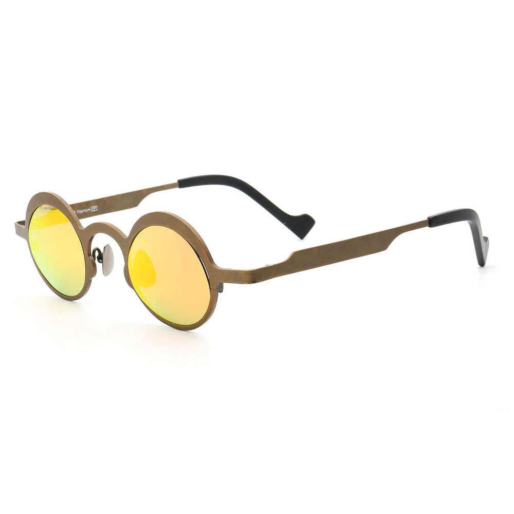Side view of bronze polarized sunglasses